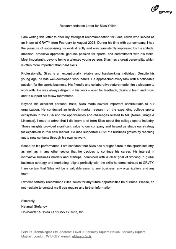 Preview of the GRVTY reference letter PDF